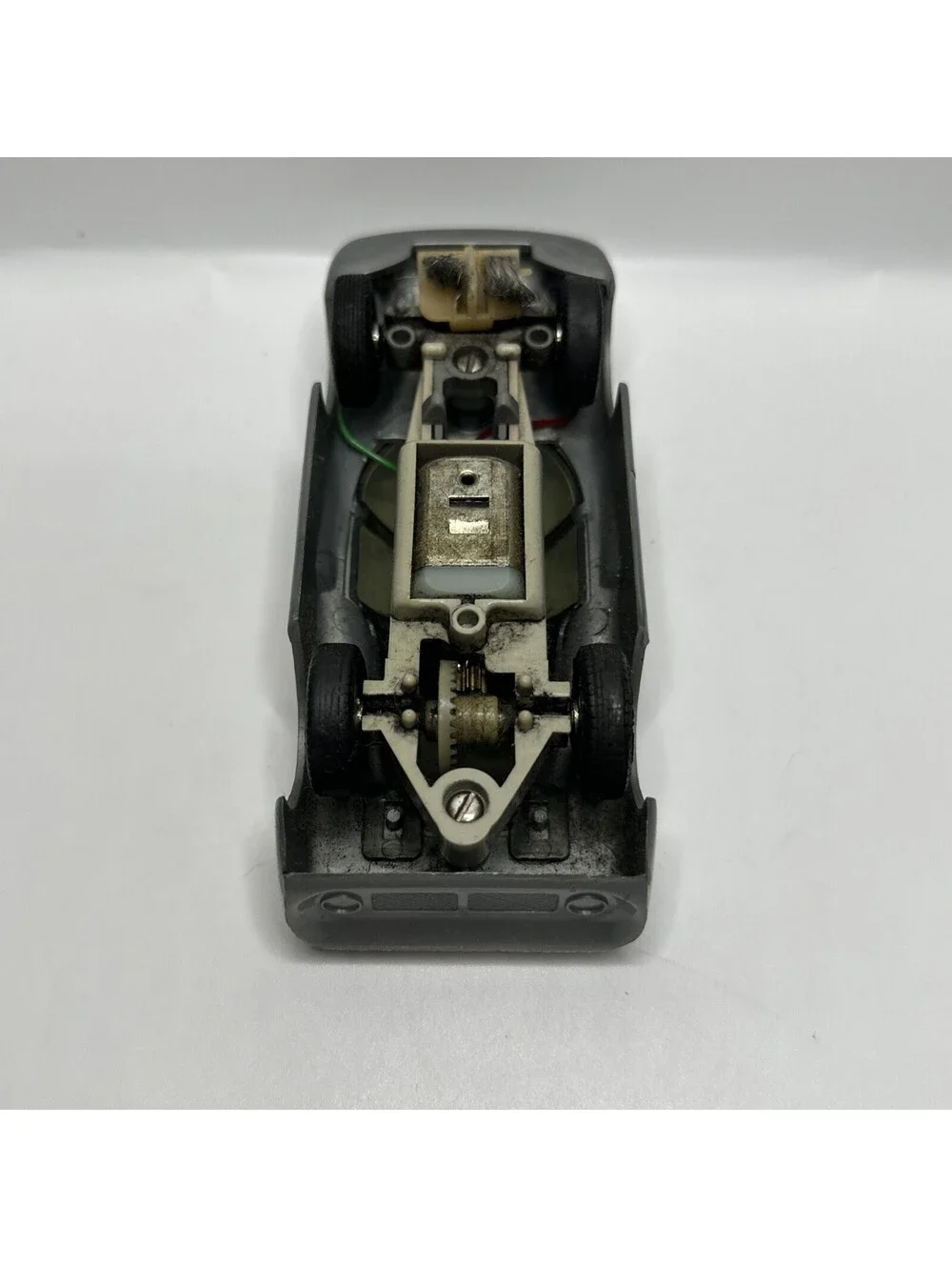 Vintage Eldon AMT 1/32 1967 Porsche Carrera Grey #12 Slot Car FAST SHIPPING
